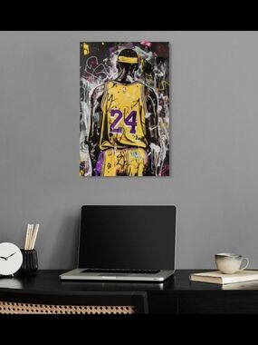 NotoriArt Kobe Bryant #24 Lakers Urban Graffiti Street Art Canvas print 16x24"